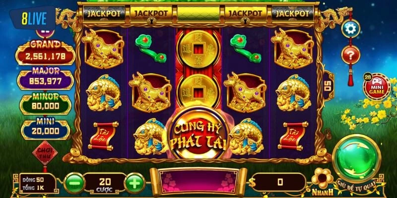 Cung Hỉ Phát Tài – Game nổ hũ đổi thưởng siêu hấp dẫn tại 8live