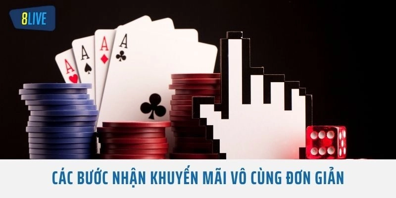 Các bước nhận khuyến mãi vô cùng đơn giản