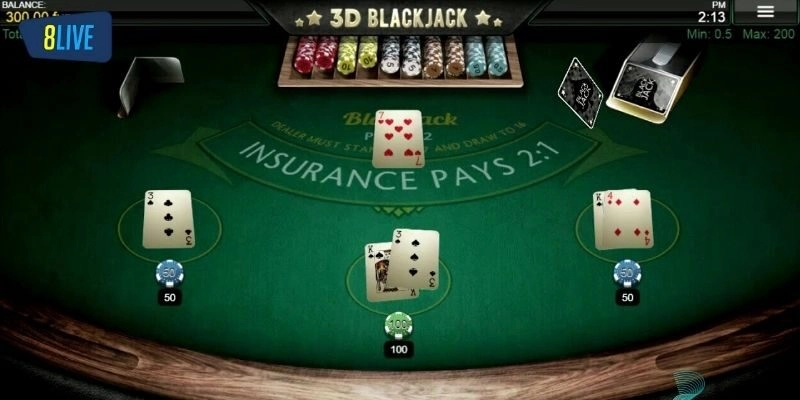 Mẹo chơi blackjack 3D thắng đậm